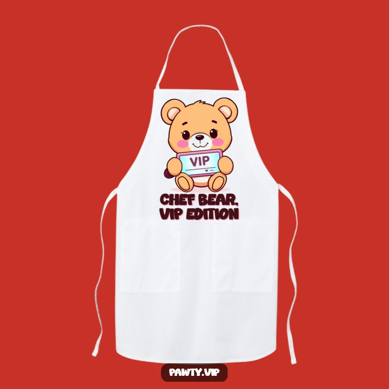 Funny VIP Bear Chef Apron: Cook with Exclusive Smiles