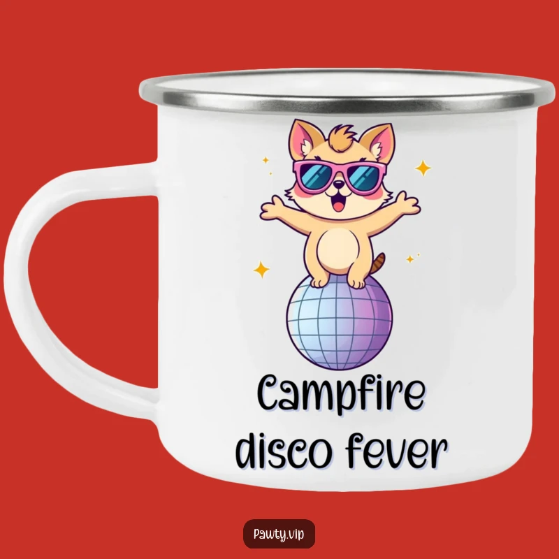 Funny Disco Campfire Mug: Animal Sunglasses Dancer's Outdoor Party Gift