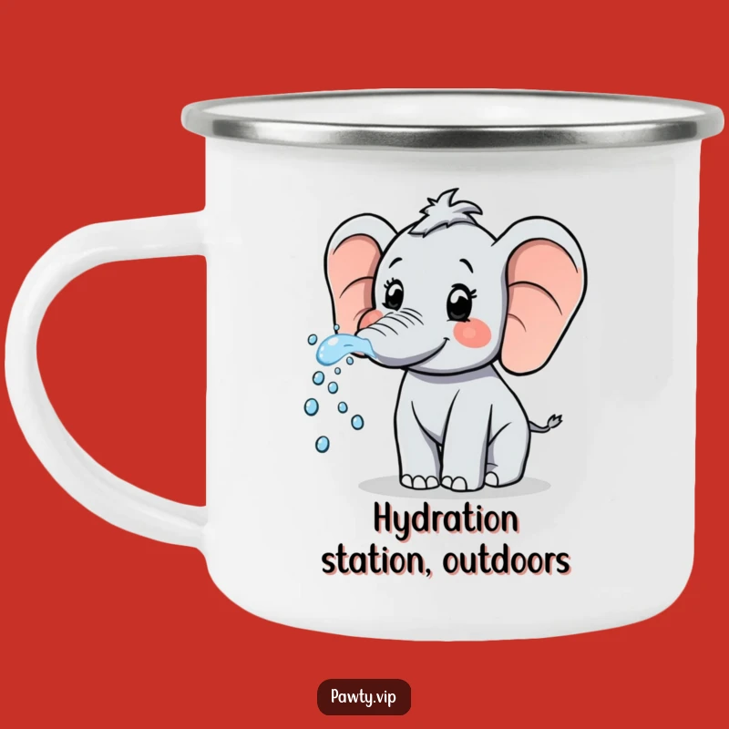 Funny Elephant Sparkle Spray Camping Mug: Hilarious Outdoor Gift for Adventurous Fun