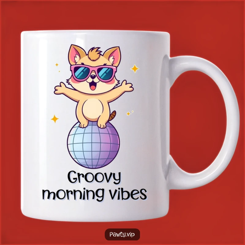 Funny Disco Animal Sunglasses Mug: Energetic Dancer's Groovy Gift