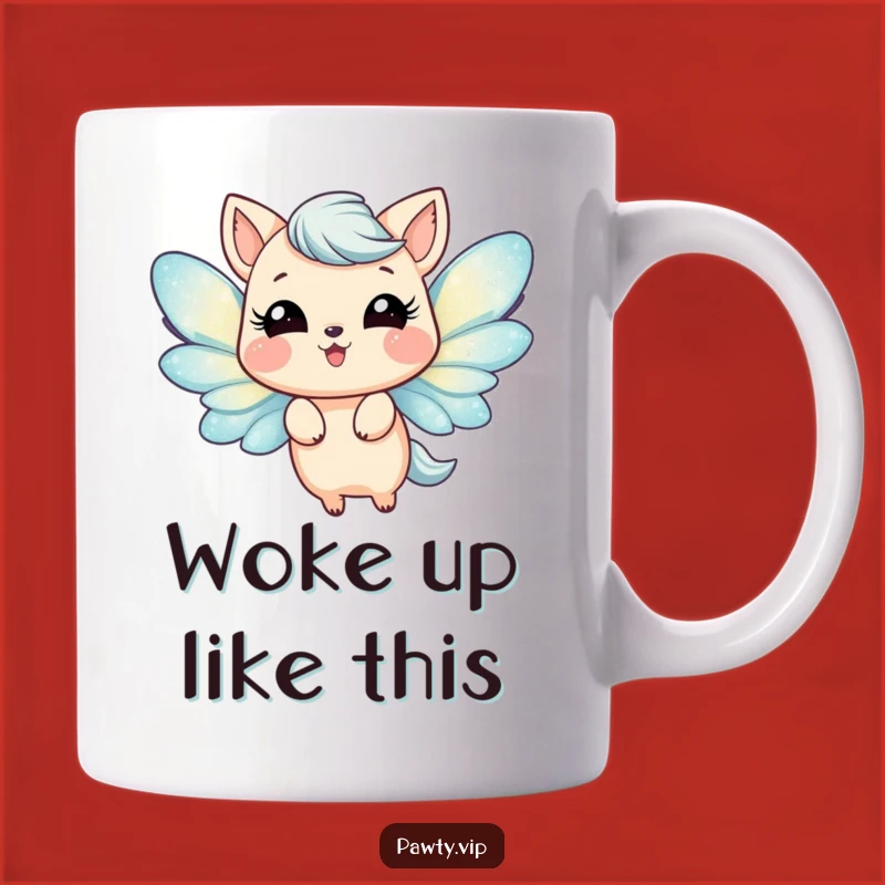 Funny Joyful Animal Wings Mug - Glittery Flutter Fun - Perfect Funny Gift!