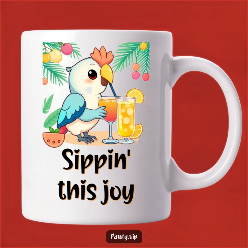Funny Kawaii Parrot Mug: Sips In Style For A Festive, Funny Gift