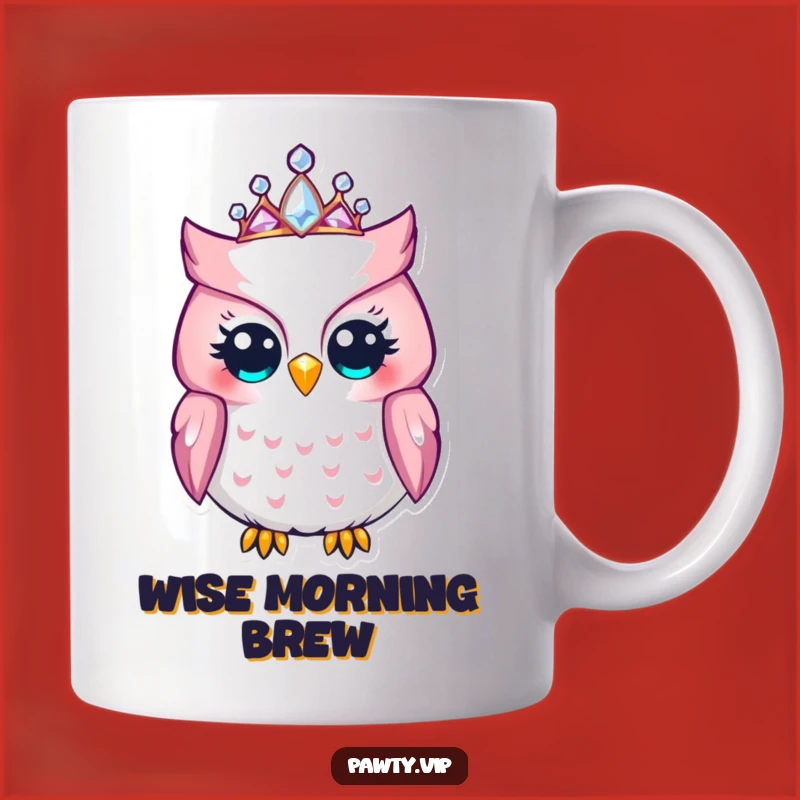 Funny Owl Tiara Mug: Hilarious Royal Gift for the Queen of Your Heart