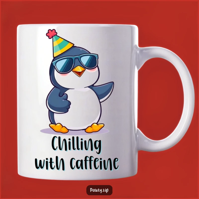 Funny Party Penguin Thumbs Up Mug: A Hilarious Gift for Cool Cats and Chill Vibes