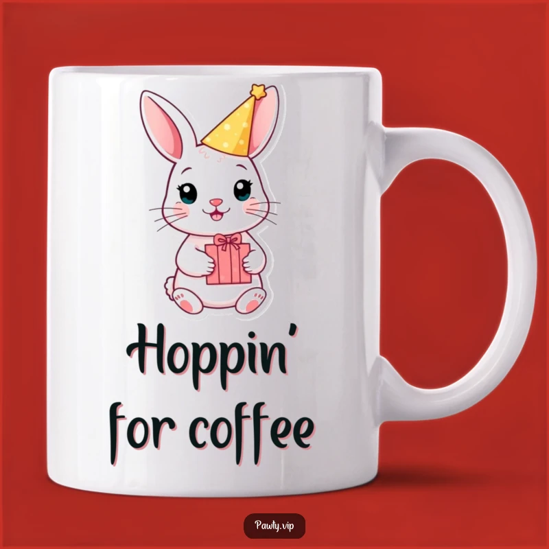Funny Rabbit Party Mug, Gift Box Fun Hat, Hilarious Birthday Surprise Gift