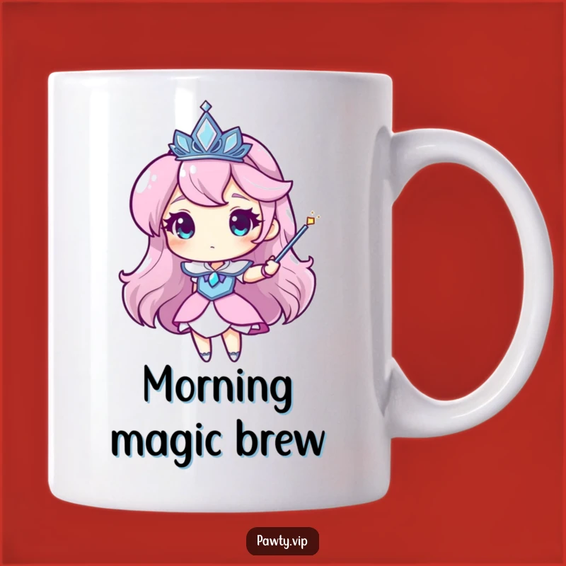 Funny Tiara Mug: Sparkly Magic Wand Character Gift for Dreamers