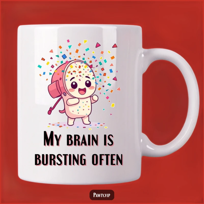 Explosive Fun Mug: Funny Confetti Cannon Character for a Joyful Gift