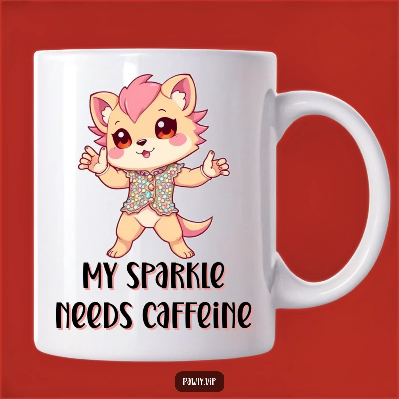 Funny Diva Creature Mug - Sequined Star Pose Funny Gift!