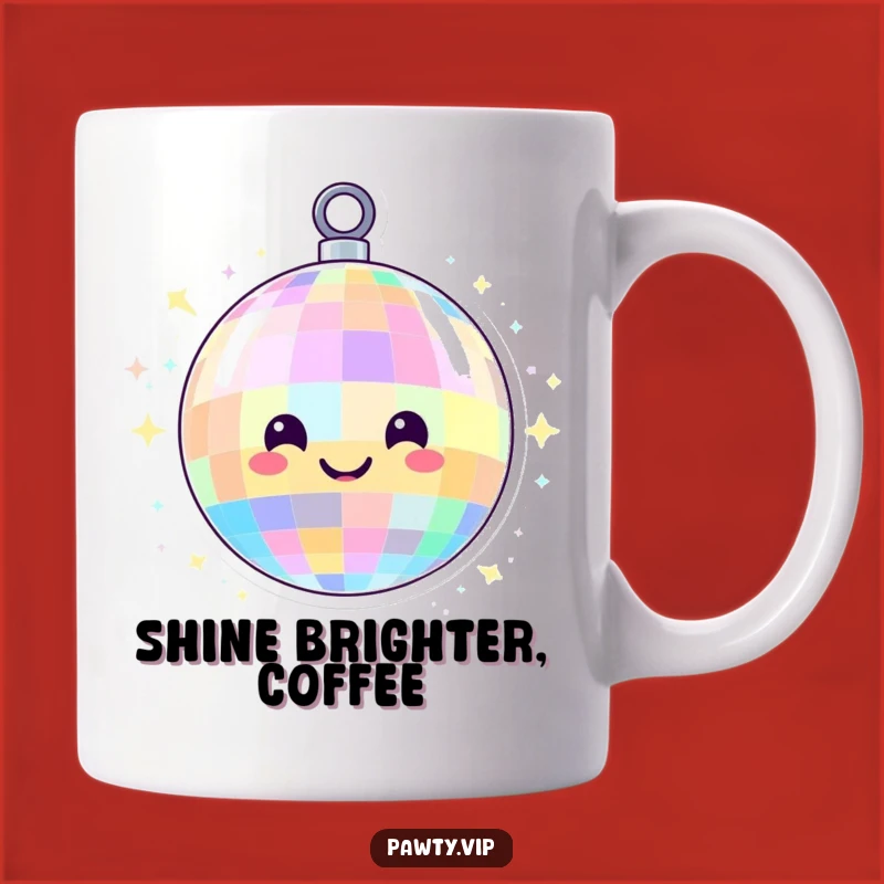 Funny Disco Ball Mug: Smiling Face & Lights for Party Starters Gift