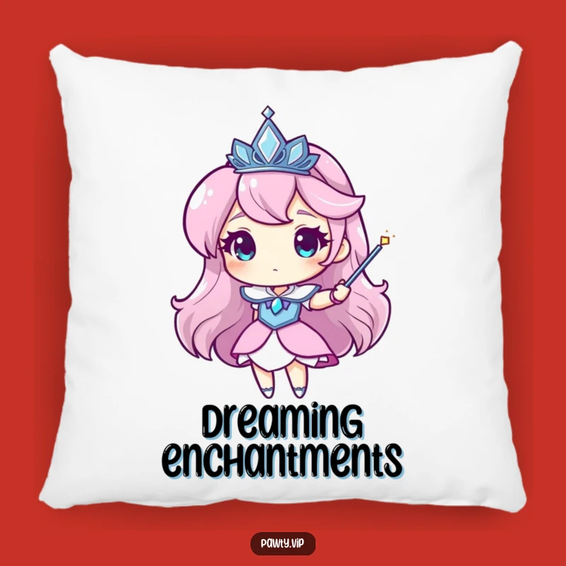 Funny Tiara Pillow: Sparkly Magic Wand Character Accent Pillow Gift