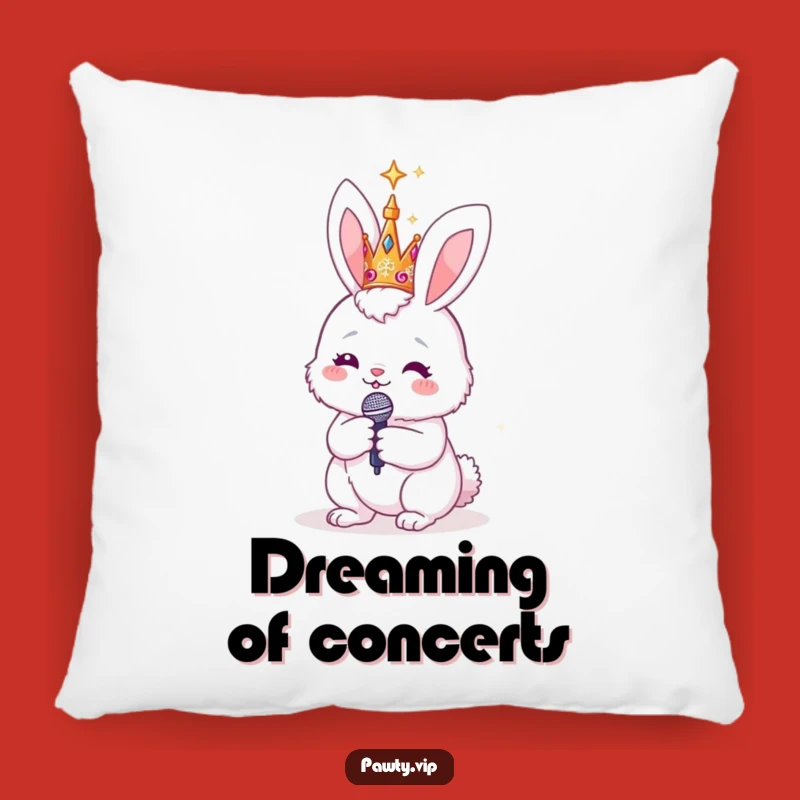 Funny Bunny Rockstar Pillow: Soft Comfort with Star Quality