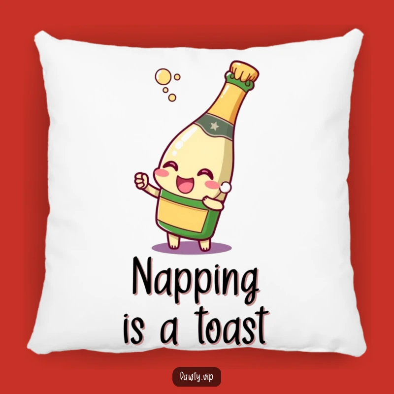 Funny Champagne Bottle Pillow: Soft Comfort with Popping Cork Joy