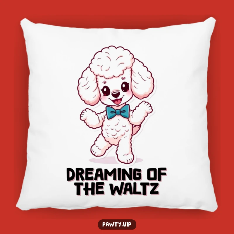 Funny Poodle Dancing Pillow: Soft Comfort with Fancy Flair