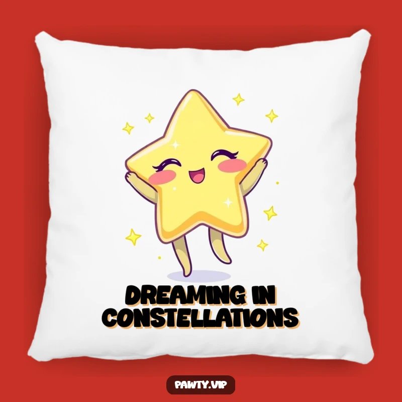 Funny Sparkly Star Pillow: Winking Jigging Celestial Cushion, Perfect Fun Gift