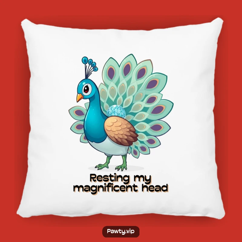 Funny Glitter Peacock Pillow: Cozy Glamour, Sparkling Accent, Decorative Funny Gift