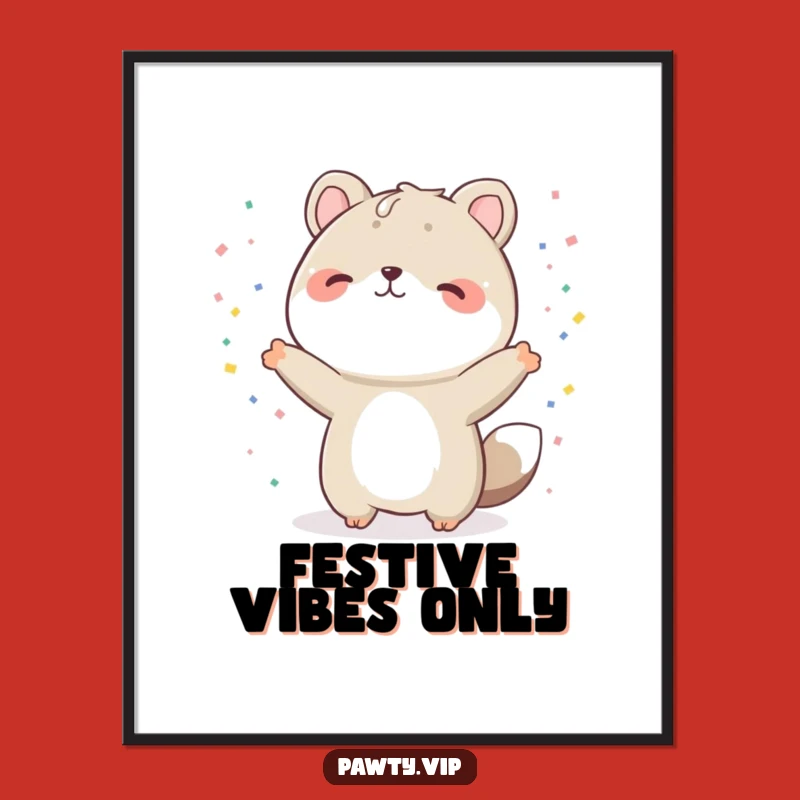 Funny Animal Celebration Digital Art - Instant Joyful Wall Decor