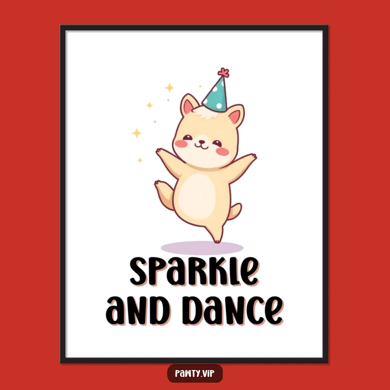 Funny Dancing Animal Art Print - Hilarious Party Decor for Instant Festivity