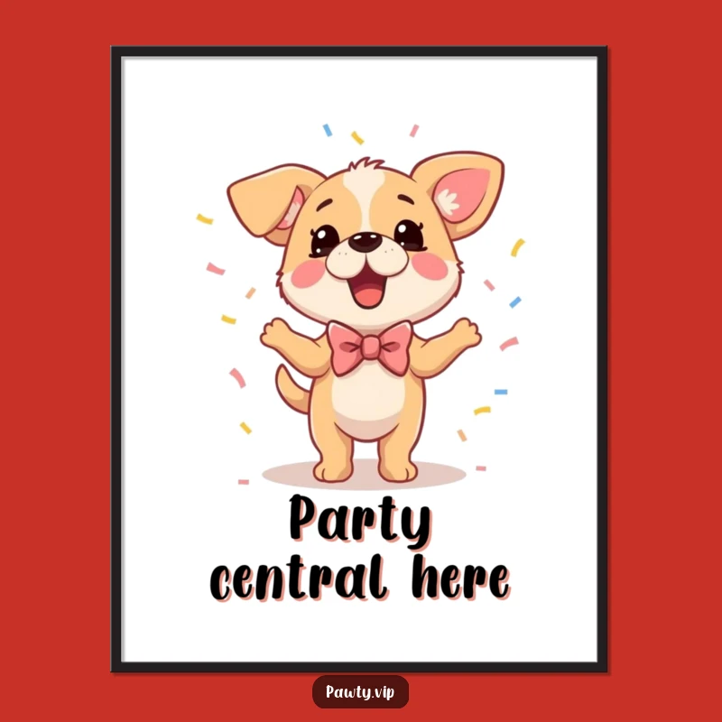 Funny Dog Digital Art: Instant Party Vibes and Celebration
