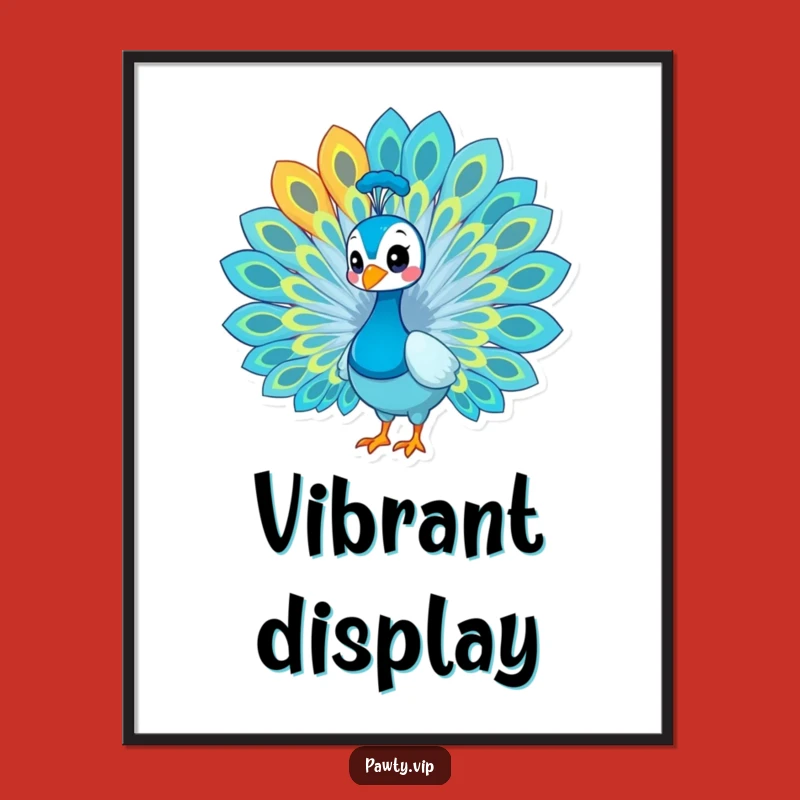 Funny Peacock Pride Digital Art – Instant Vibrant Decor for Your Walls