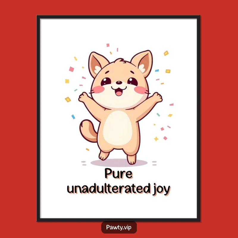 Funny Kawaii Animal Dance Party Digital Art Print