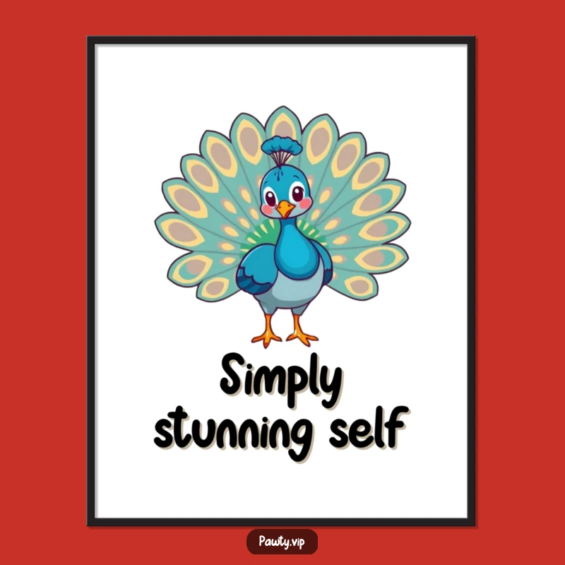 Funny Peacock Art Print - Hilarious Statement Decor for Instant Glamour