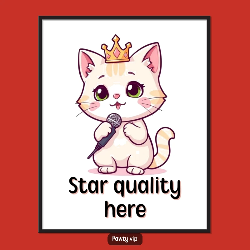 Funny Cat Digital Art: Instant Diva Glamour and Star Power