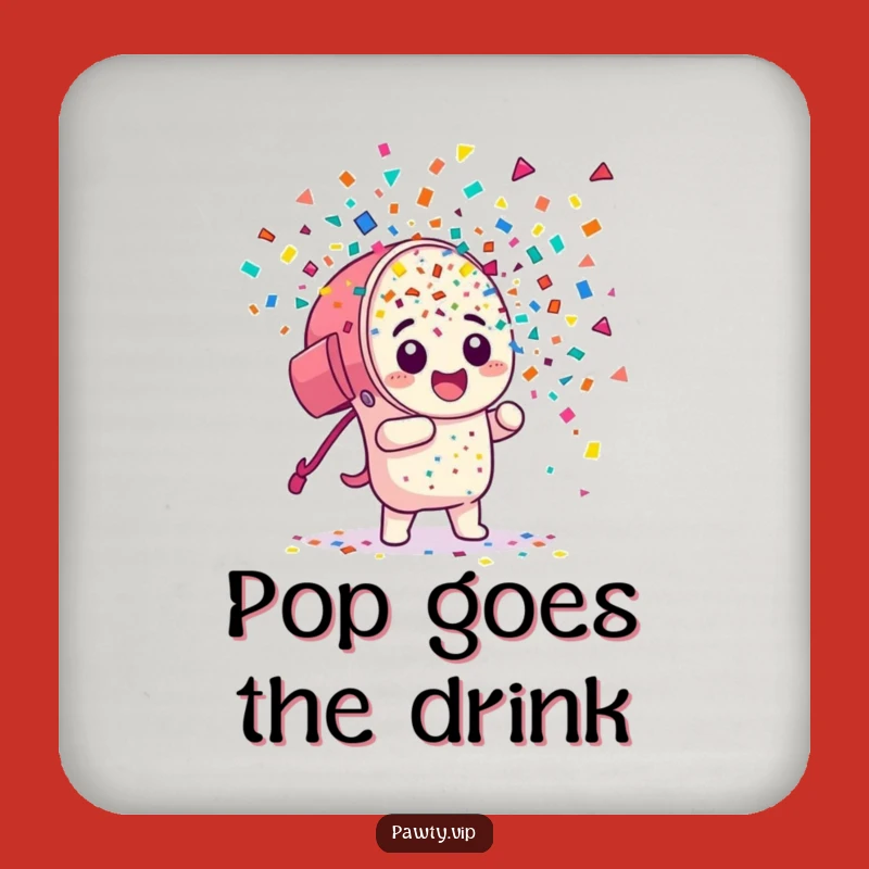 Funny Confetti Cannon Coasters: Protect Surfaces with a Burst of Joy