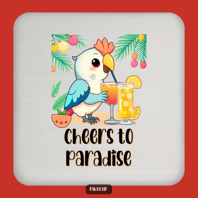 Funny Kawaii Parrot Coaster: Festive Sips To Protect Your Surfaces