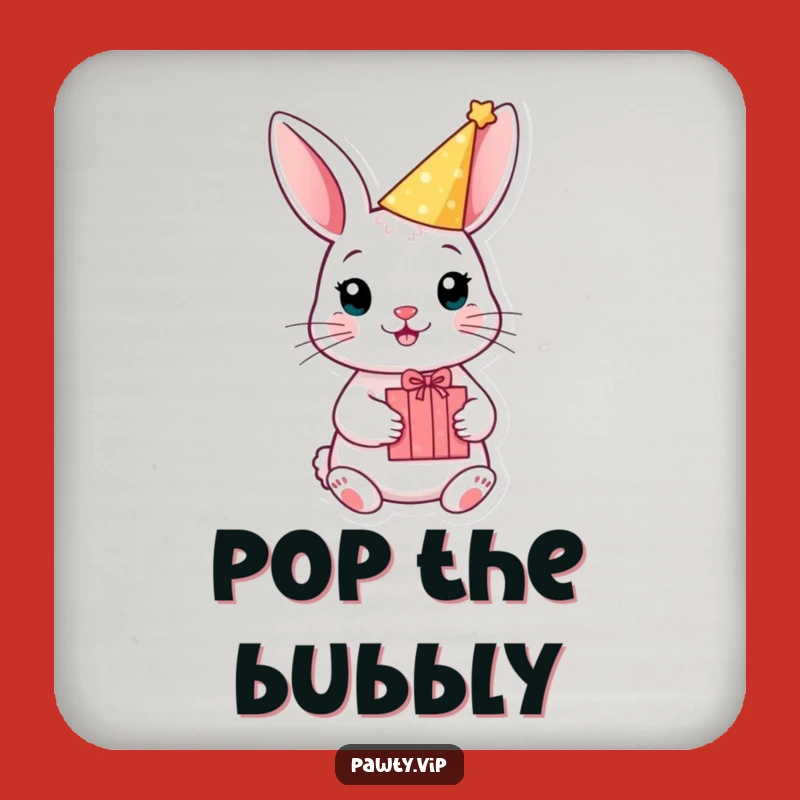 Funny Rabbit Party Coasters, Gift Box Drink Protector, Festive Table Decor, Hilarious Gift