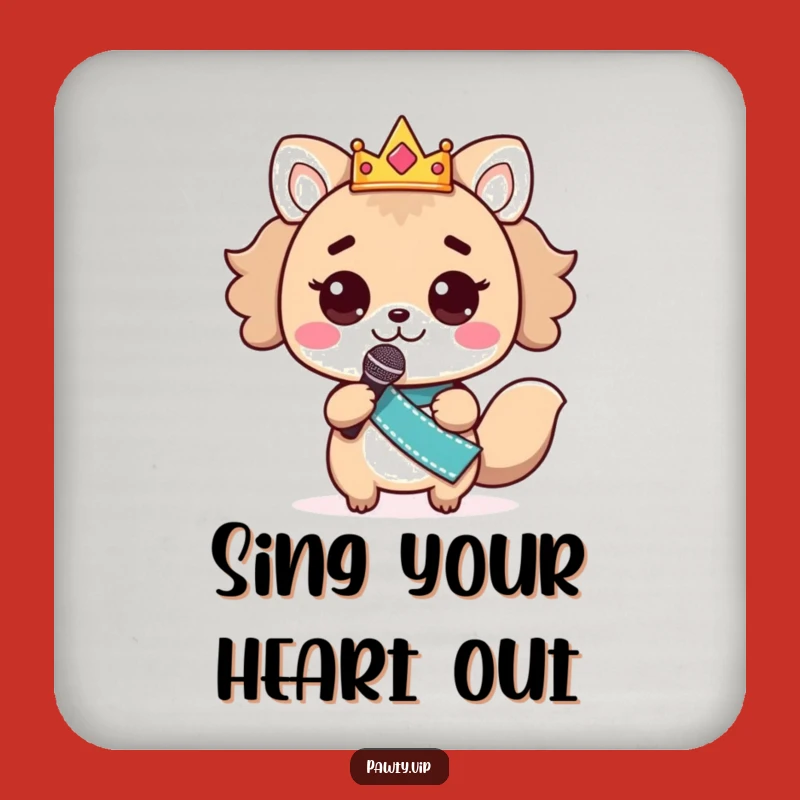 Funny Kawaii Animal Microphone Star Coaster - Protect Furniture Gift