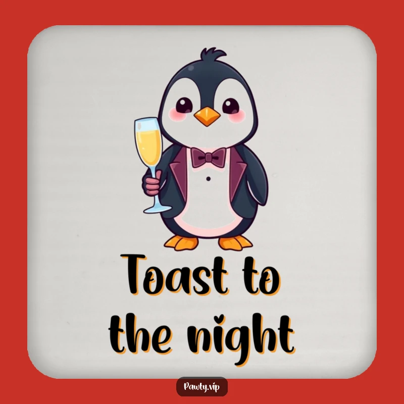 Funny Penguin Tuxedo Coaster Set – Protect Tables with Penguin Charm