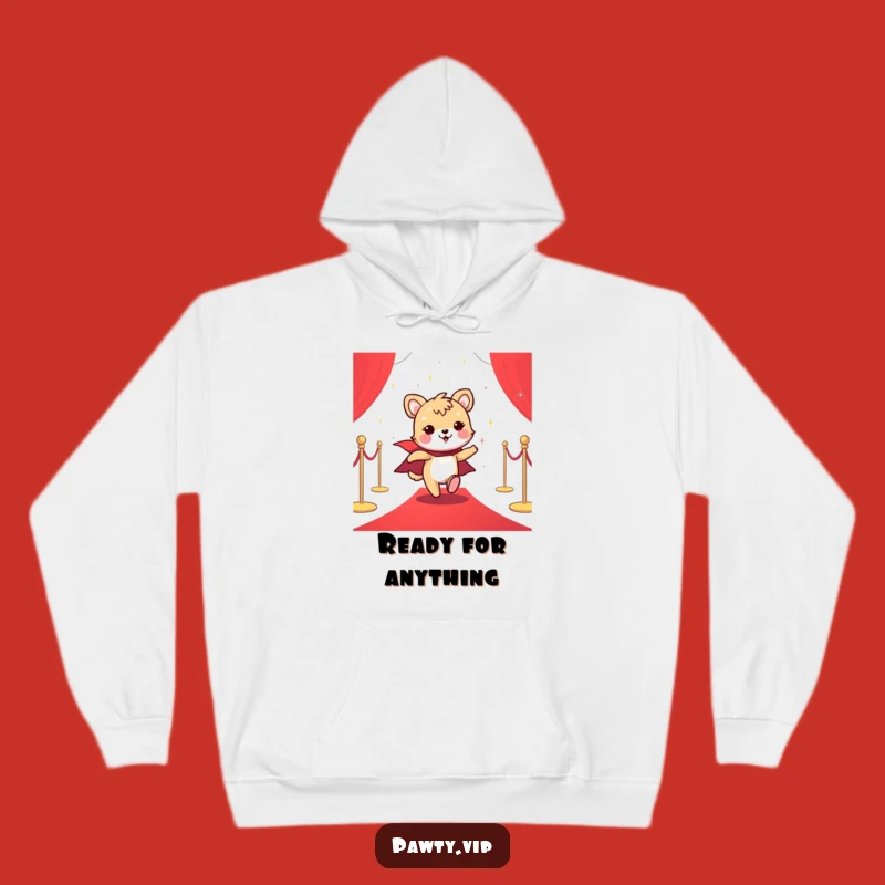 Funny Cozy Red Carpet Hoodie: Cheerful Cape Animal's Star Power Gift