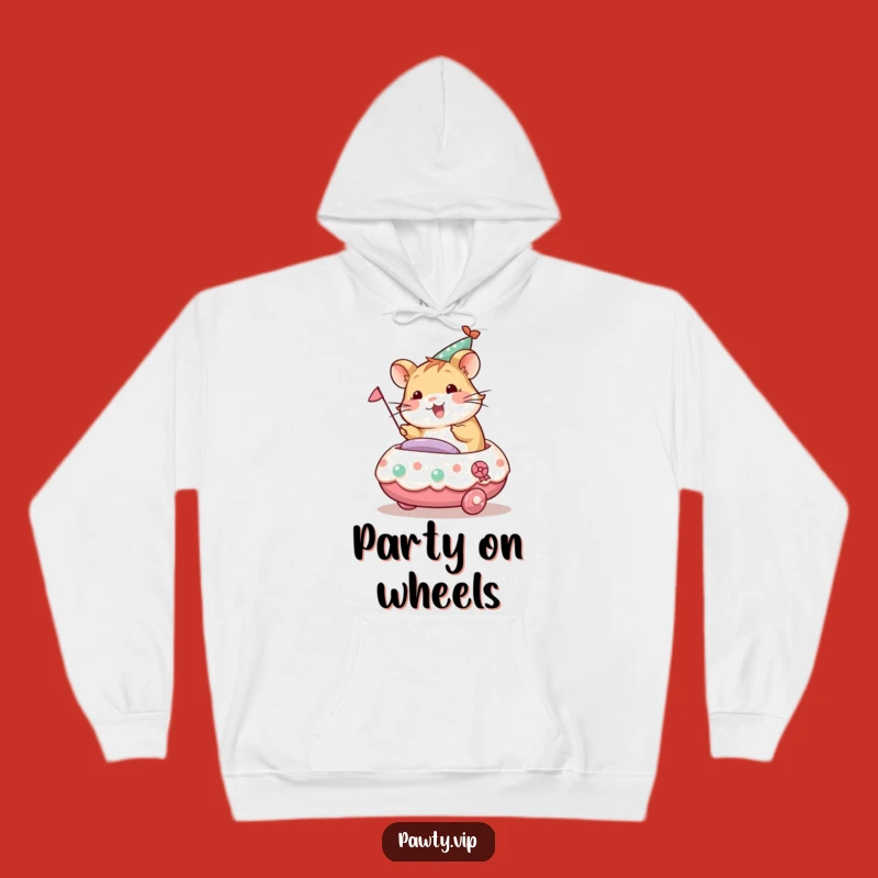 Funny Hamster Party Hoodie: Cozy & Festive Celebration Gift