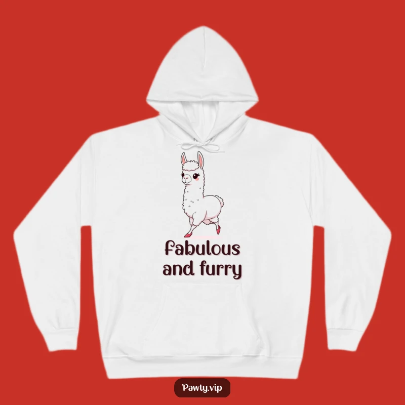 Funny Llama Heels Hoodie: Chic Strutting Llama Hoodie, Cozy & Stylish Gift