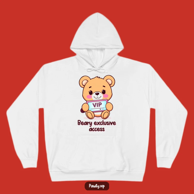 Funny VIP Bear Hoodie: Cozy Comfort with Exclusive Style