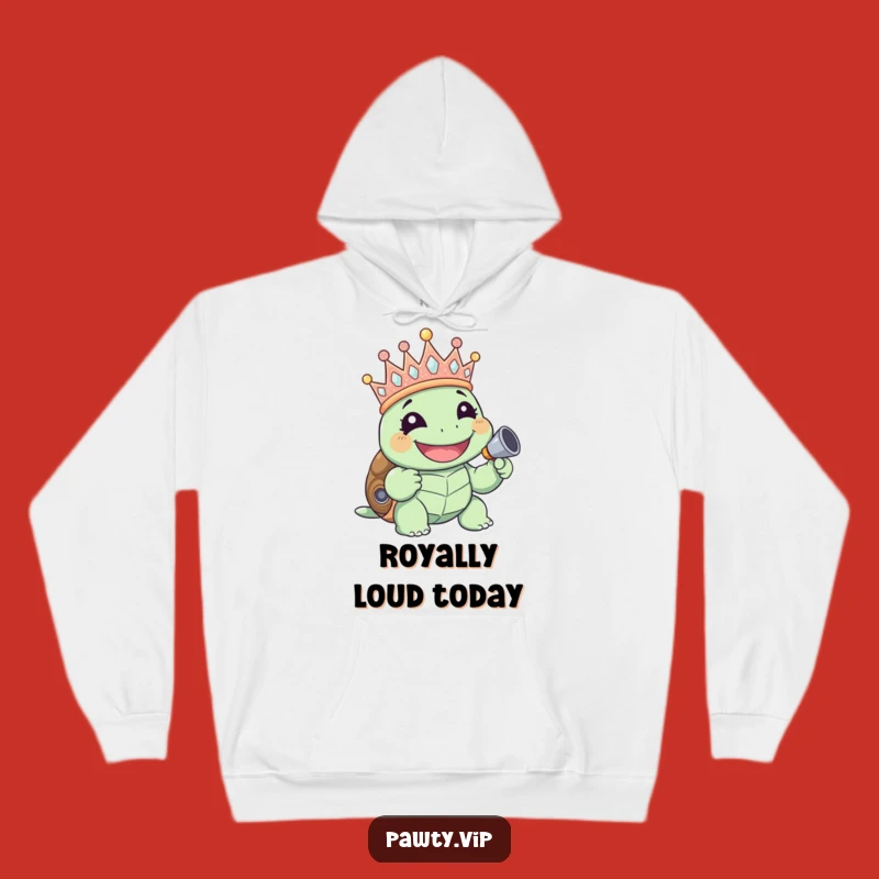 Funny Giggling Turtle Crown Hoodie: Cozy and Joyful Wear for Party Lovers