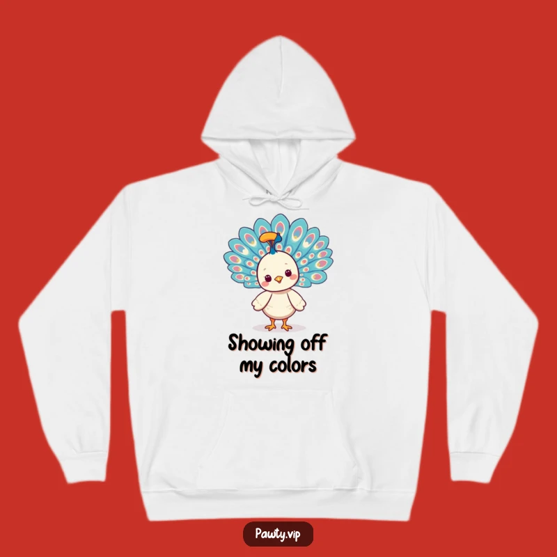 Cozy Funny Kawaii Peacock Pride Hoodie: Stay Warm and Fabulous in Style