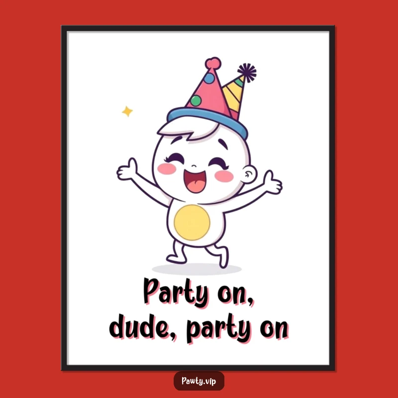 Free Printable Dancing Character Wall Art - Funny Party Decor Downloadable