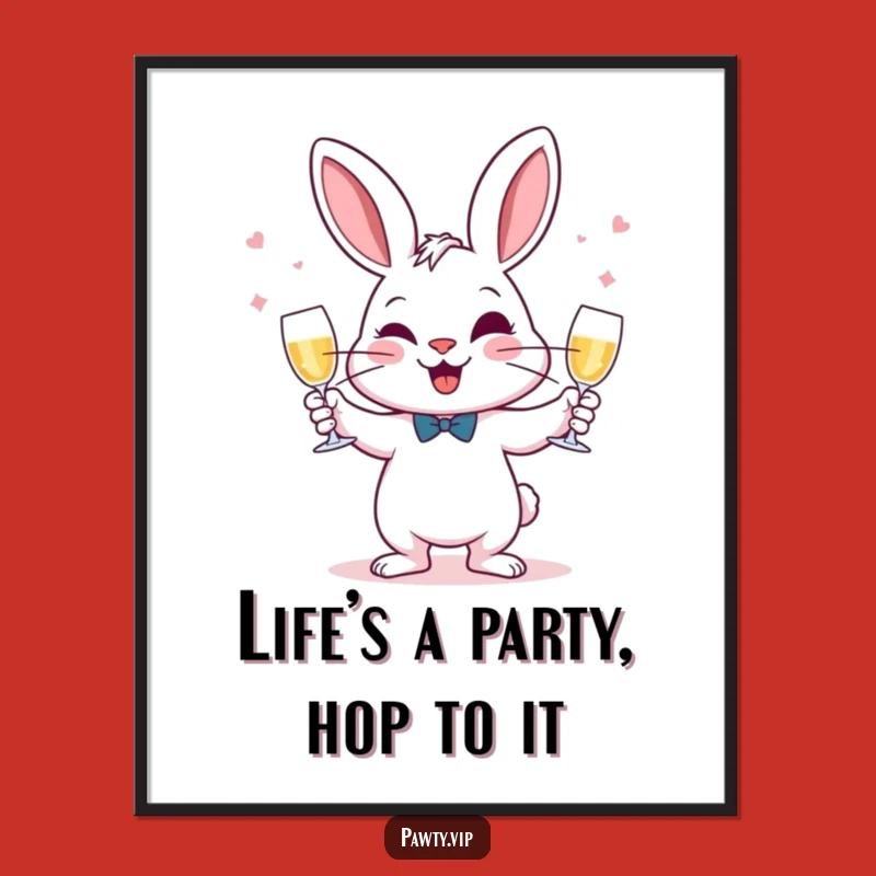 Free Printable Juggling Rabbit Wall Art: Quirky Downloadable Decor for Fun!