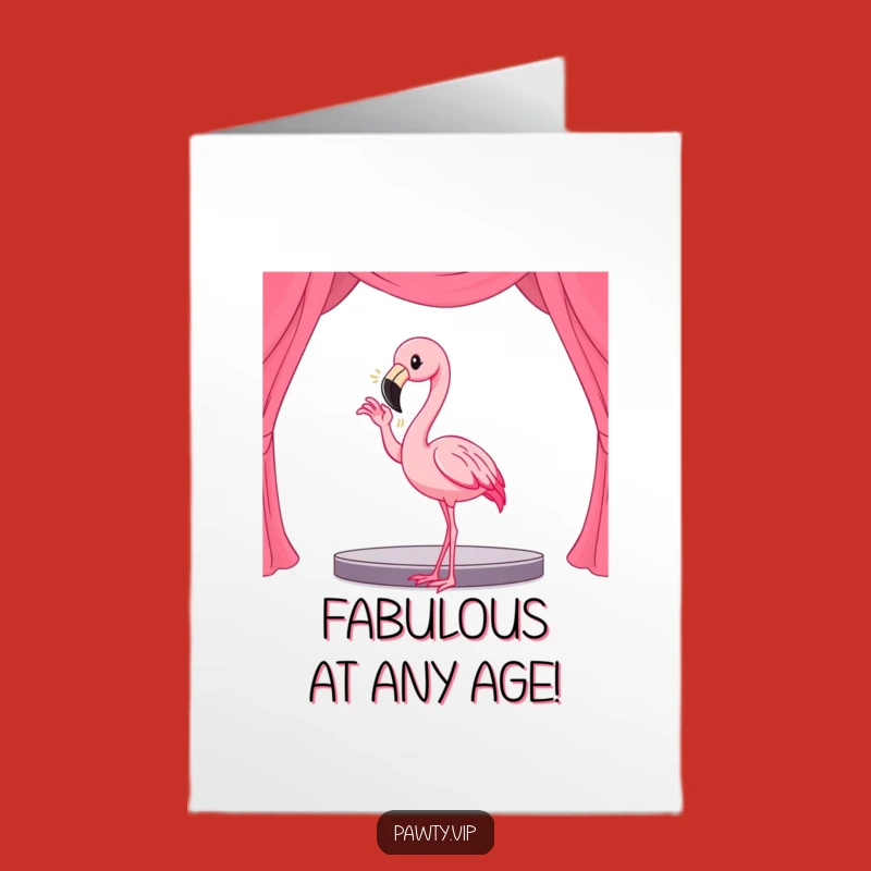 Free Printable Birthday Card: Kawaii Flamingo Strikes a Pose for a Hilarious Downloadable Wish!