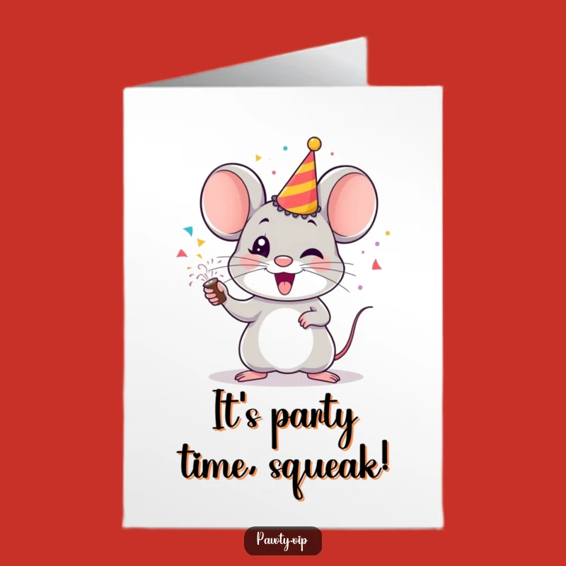 Free Printable Mouse Birthday Card: Funny Downloadable for a Cheerful Party Blast