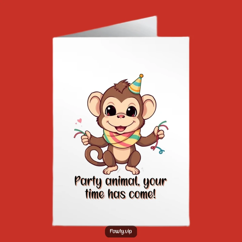 Free Printable Monkey Birthday Card: Mischievous Fun for a Hilarious Downloadable Gift