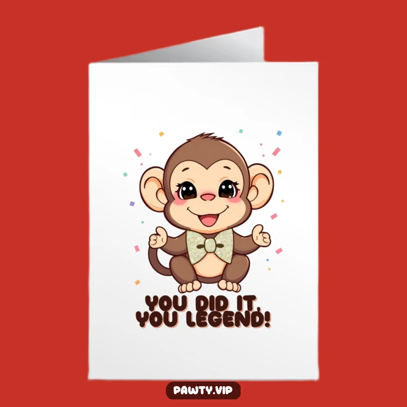 Free Printable Monkey Congrats Card: Hilarious Downloadable Gift for Any Win