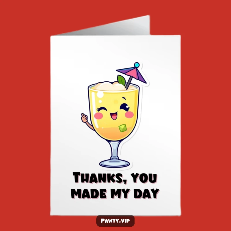 Cocktail Thank You Card: Free Printable & Funny Downloadable Gift