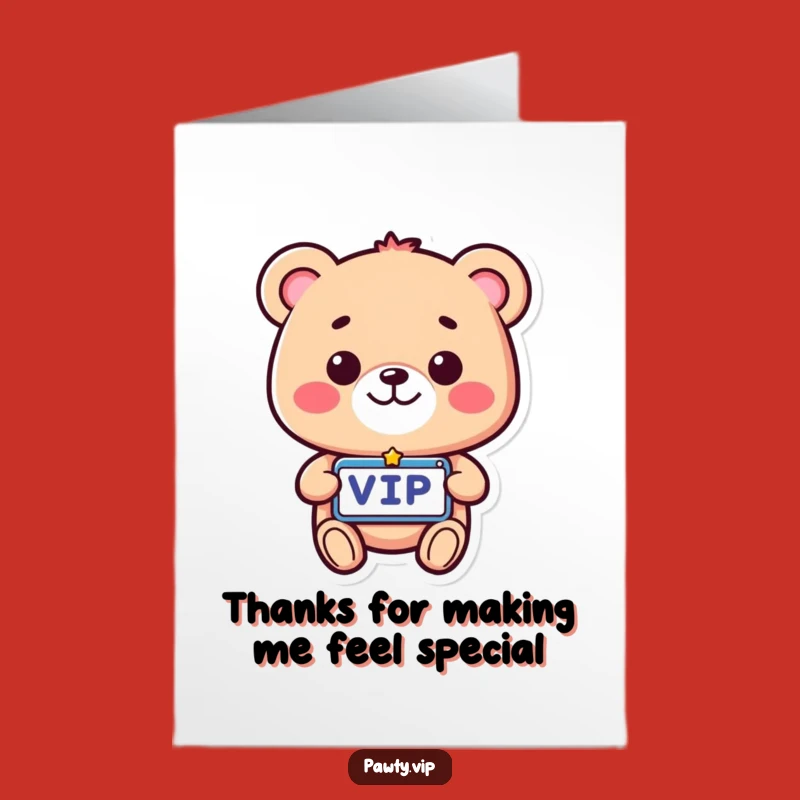 Free Printable Bear Thank You Card: VIP Gratitude, Downloadable & Hilarious!