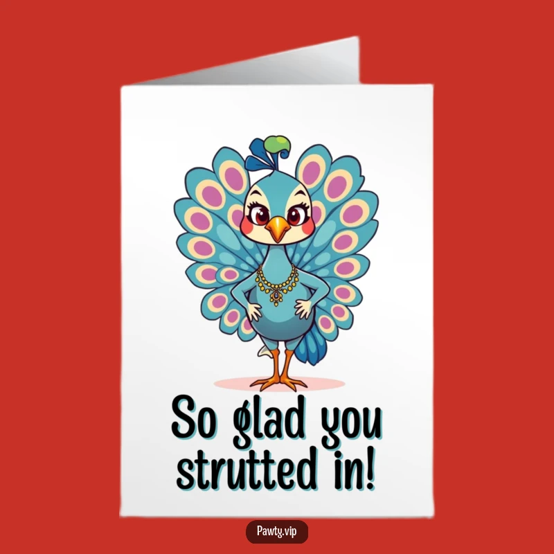 Free Printable Peacock Thank You Card: Strutting Gratitude for a Funny Downloadable Gift!