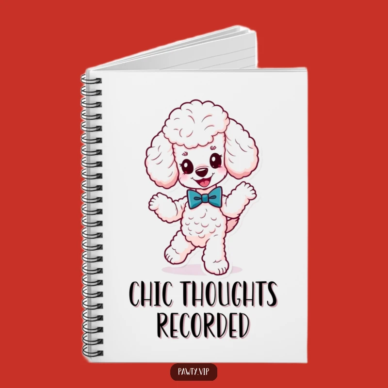 Funny Poodle Dancing Notebook: Fancy Bow Tie for Elegant Notes