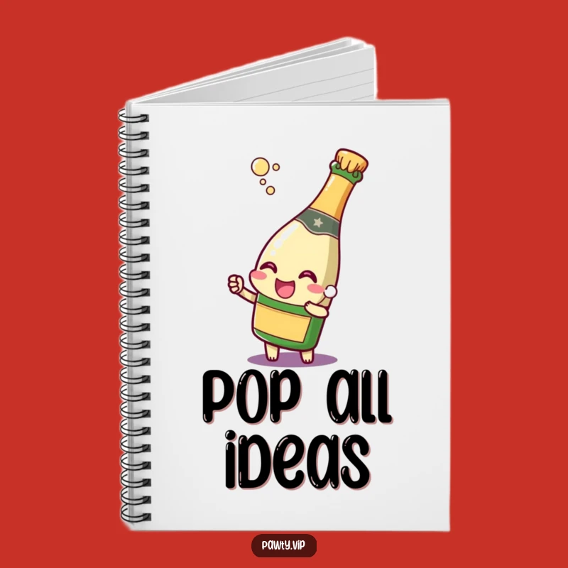 Funny Champagne Bottle Notebook: Popping Cork Joy for Party Plans