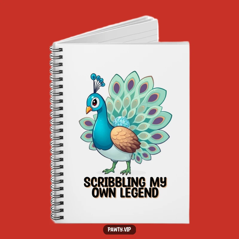 Funny Glitter Peacock Notebook: Glamorous Notes, Sparkling Cover, Creative Funny Gift