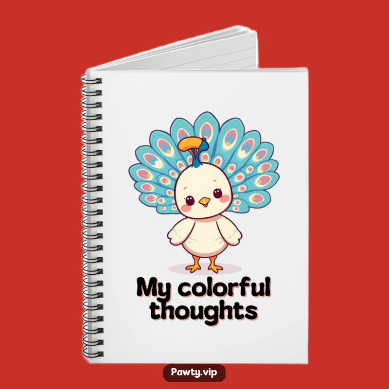 Funny Kawaii Peacock Pride Notebook: Jot Down Your Elegant Thoughts with Style